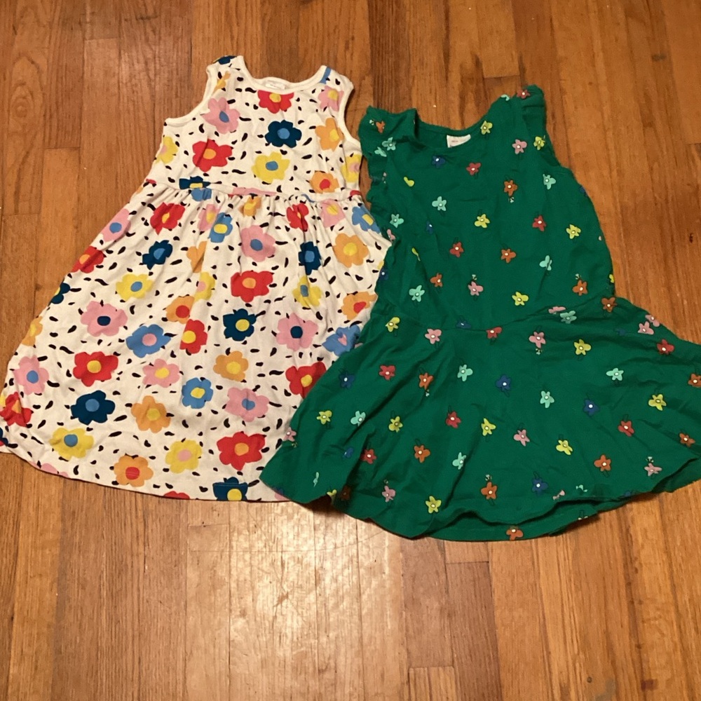 Hanna Andersson Colorful Floral and Green Dresses